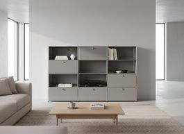 USM Haller Regal 3x4 Mittelgrau / Neu (mit A Gestänge)