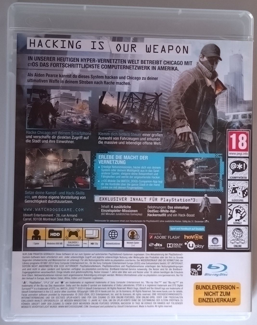 Spiele: Watch Dogs PS3 – Gebraucht aus Kreuzlingen von Karakan2412 1