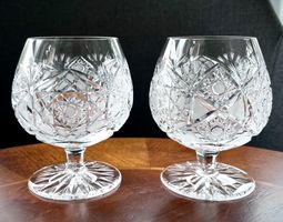 2 edle Cognacschwenker, böhmisches Kristallglas, wie Neu