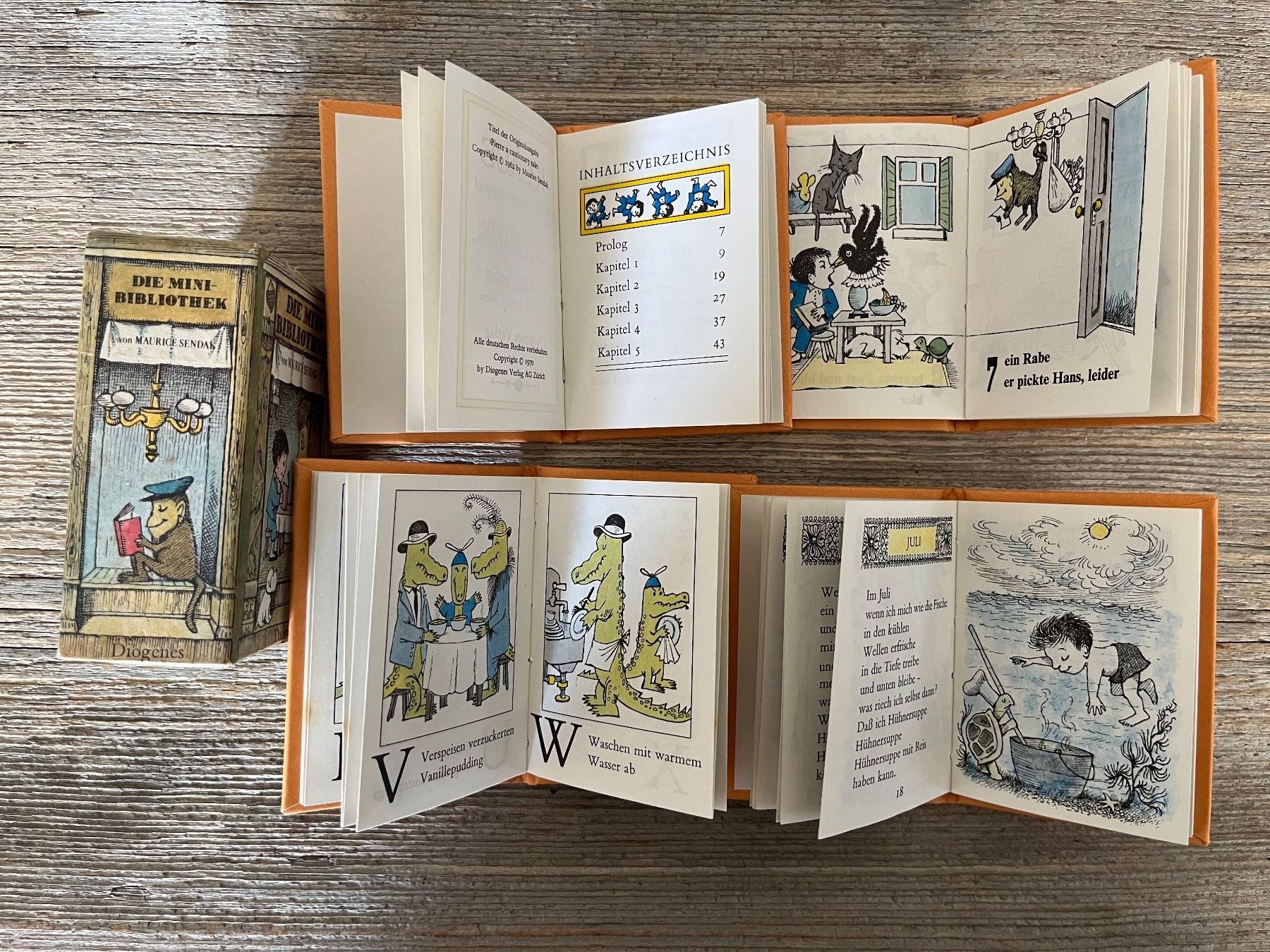 Libri: Mini Bibliothek Maurice Sendak Karton plus 4 Büchlein,  1972 – Usato da Pfäffikon ZH venduto da buresi 4