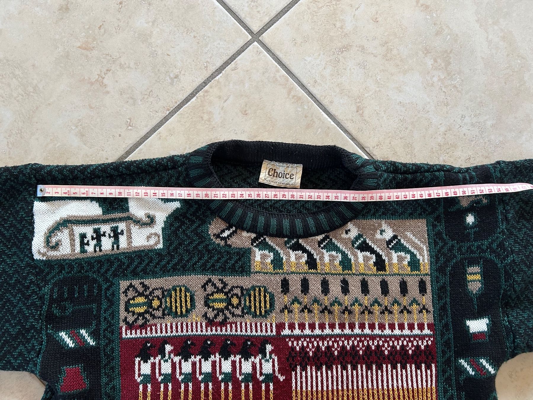 Pulls & Sweat-shirts: Vintage Strickpullover mit Hieroglyphenmuster – D'occasion à Melchnau par web_thn5 2