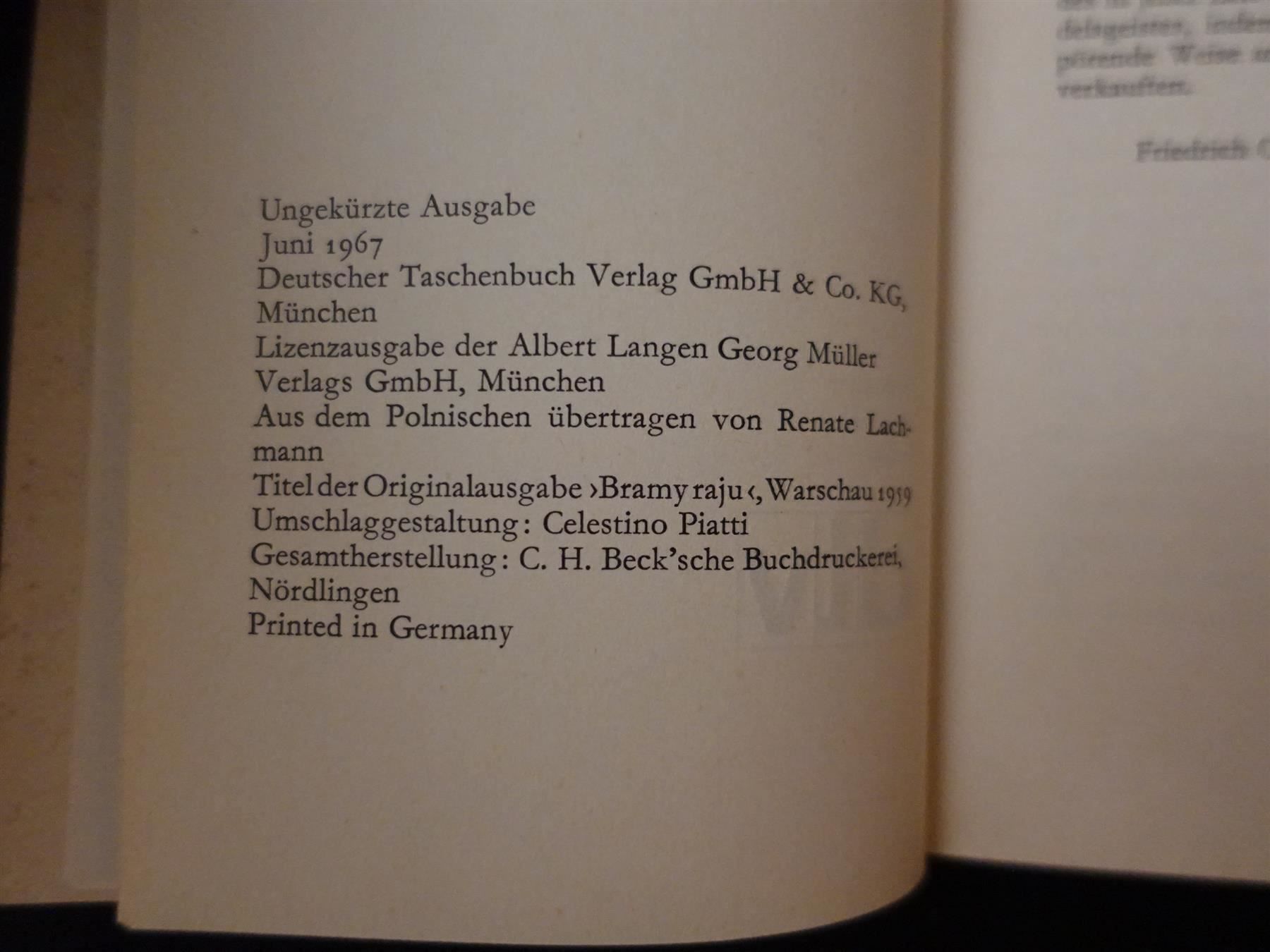 Libri: Celestino Piatti / Andrzejewski – Usato da Gutenswil venduto da Optico 3