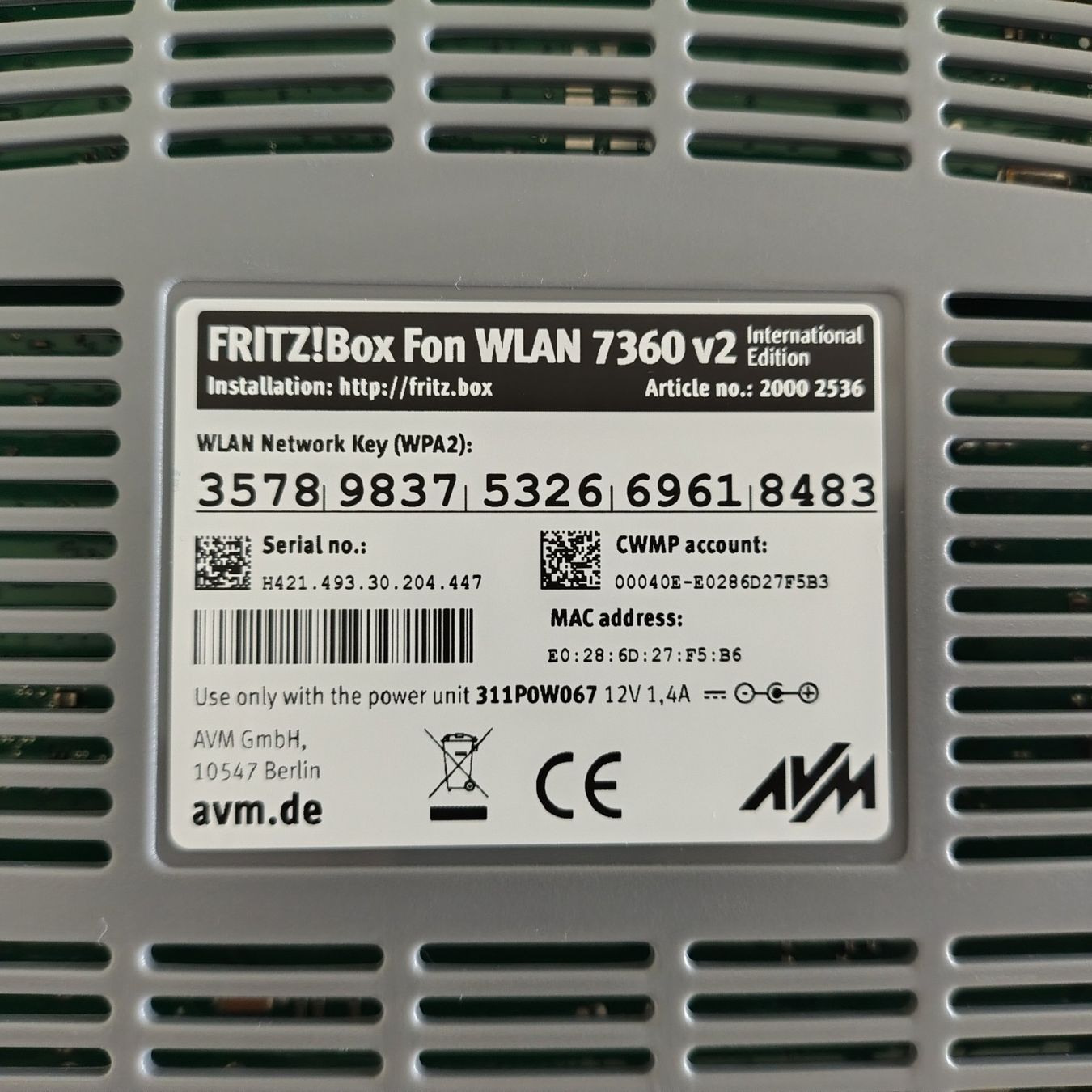 Fritz Modem & Router: Fritzbox / Fritz!Box 7360 v2 Router – Usato da Immensee venduto da atlantic_journier 2