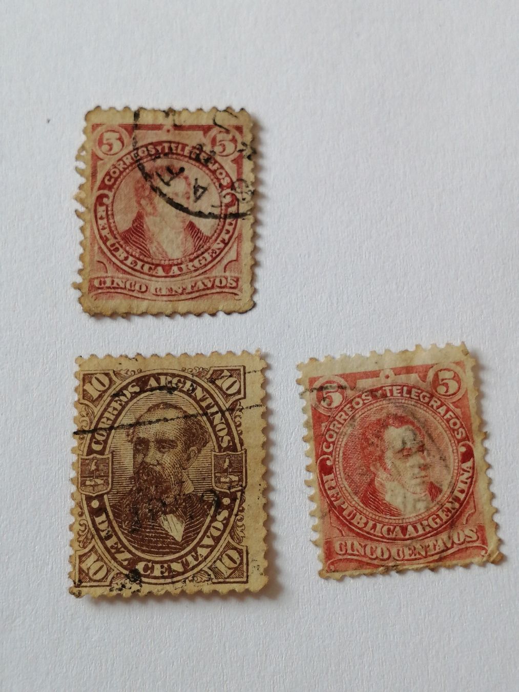 Tous les timbres: 3mal Argentinien 1864 bis 1880 – D'occasion à Happerswil par tschergi