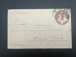 1894 Brief New York-Hottingen mit eigedr. Marke (G641)