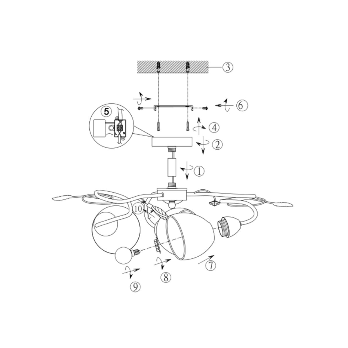Lampadari & plafoniere: Deckenleuchte, Rostfarbig, 61 cm Ø, IP20 – Nuovo (secondo la descrizione) da Kreuzlingen venduto da Smart-Light 3