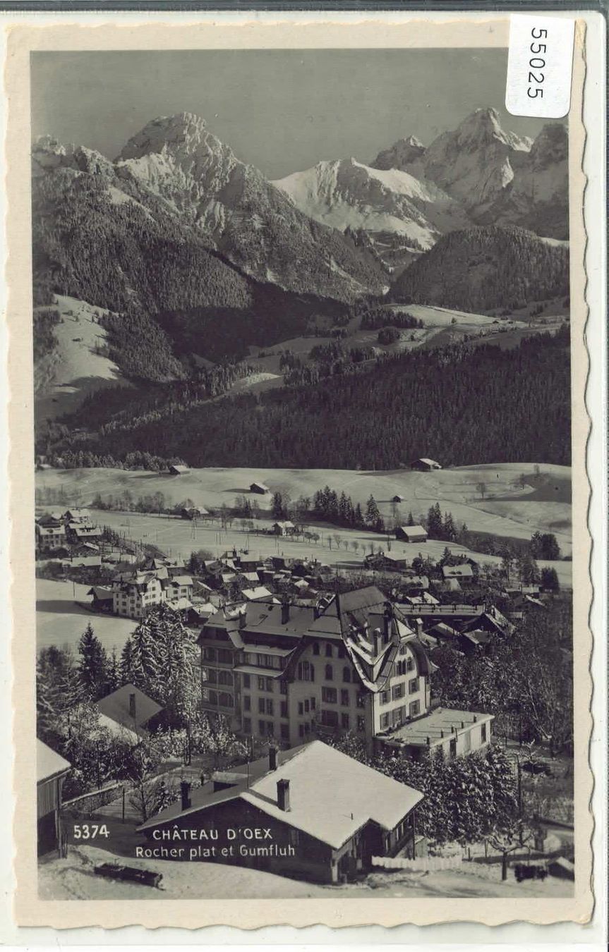 Cartoline postali: Chateau d'Oex - Generalansicht im Winter – Usato da Ettingen venduto da Kartenplanet