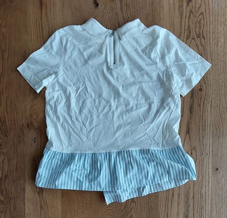 Tommy Hilfiger Bluse Gr. M, weiss/blau.