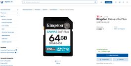 SD Card Kingston Canvas Go Plus 64GB V30 170MB/s