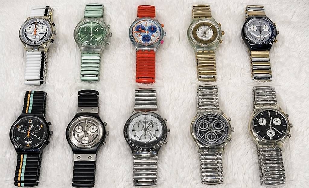 Orologi: Swatch Sammler Set Chrono Mix + Box – Usato da Uster venduto da barkingarky01 1