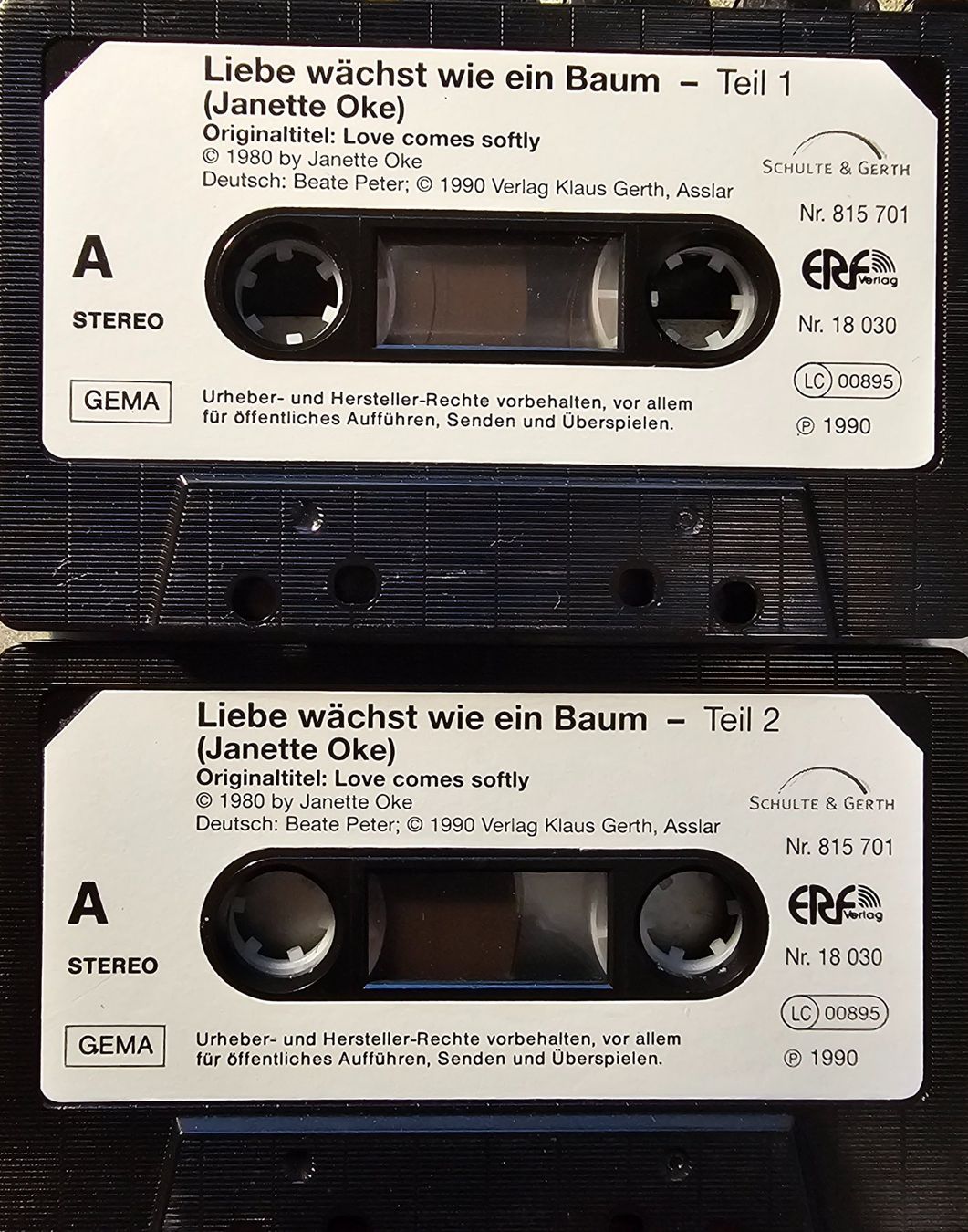 Kompaktkassetten: MC - Janette Oke - Liebe wächst wie ein Baum – Gebraucht aus Wahlen b. Laufen von Cg10 2