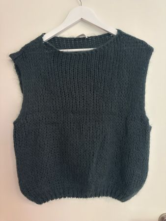 Strickweste ØST London dunkelgrün Damen Einheitsgrösse guter