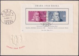 1948, W31 (BASEL, Nr.16) auf adresslosem Brief, LUXUS !