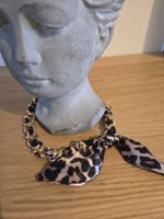 Halskette mit Leopardenmuster Goldkette, neuwertig!
