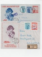 Österreich, 2 Ballon-Post-Briefe 2.11.1948 und 4.5.1949