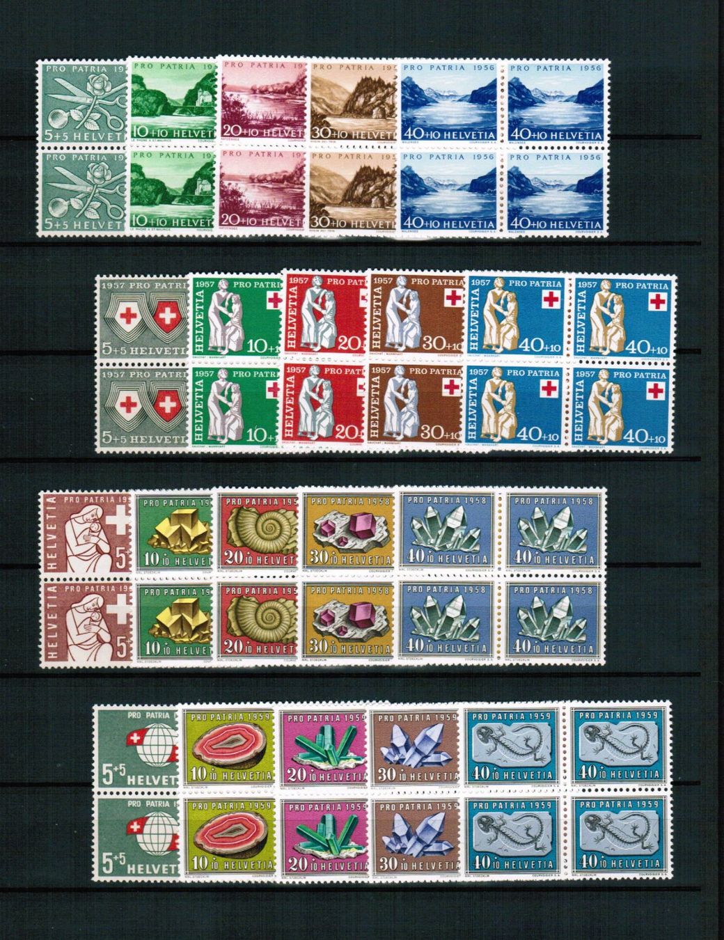 Tutti i francobolli: Pro Patria - VB Sammlung 1940-1963 ** postfrisch – Nuovo (secondo la descrizione) da Bern venduto da peri02 4