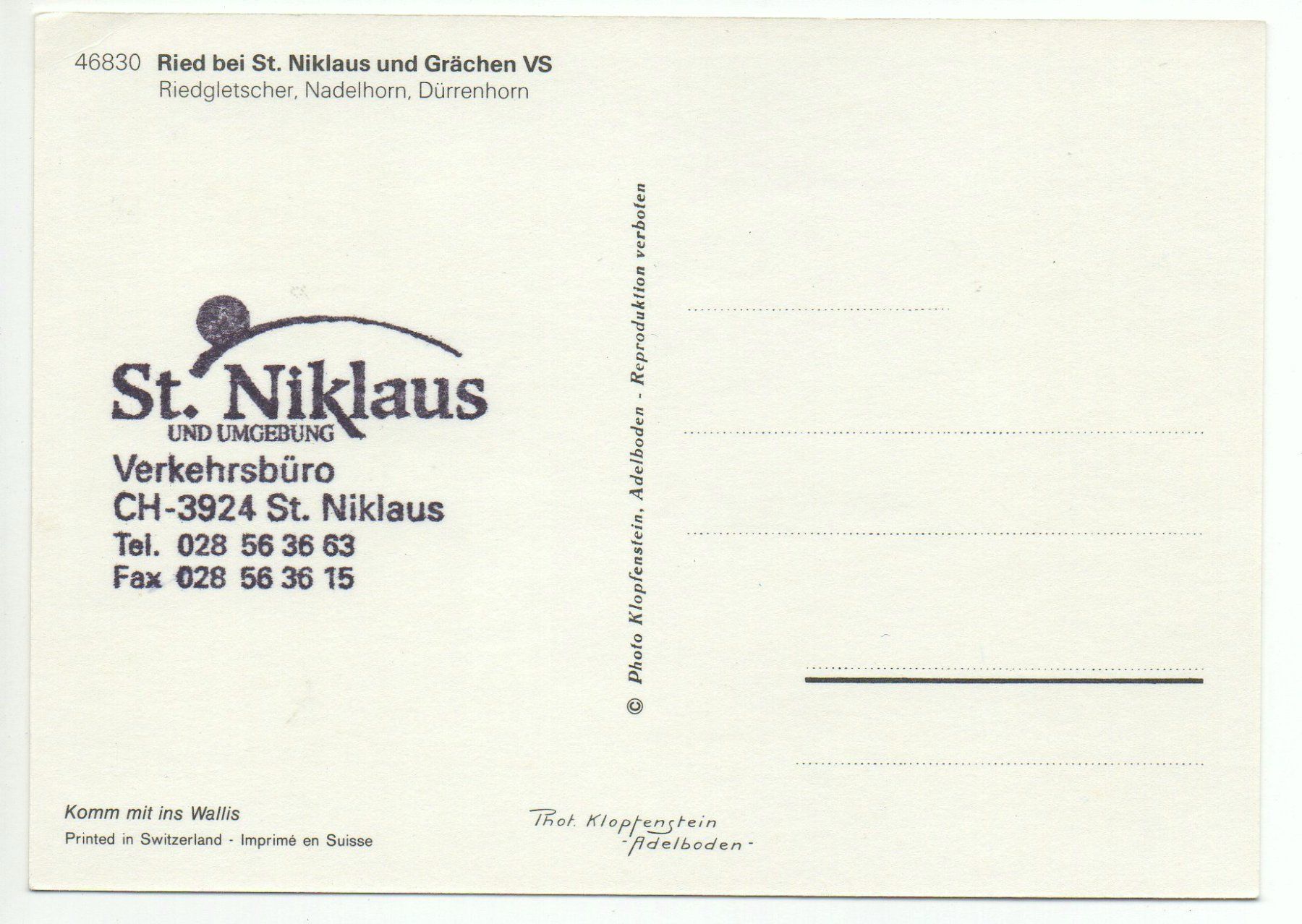 Cartoline postali: RIED bei St. Niklaus und Grächen VS, Auto – Nuovo (secondo la descrizione) da Jona venduto da philajona 1