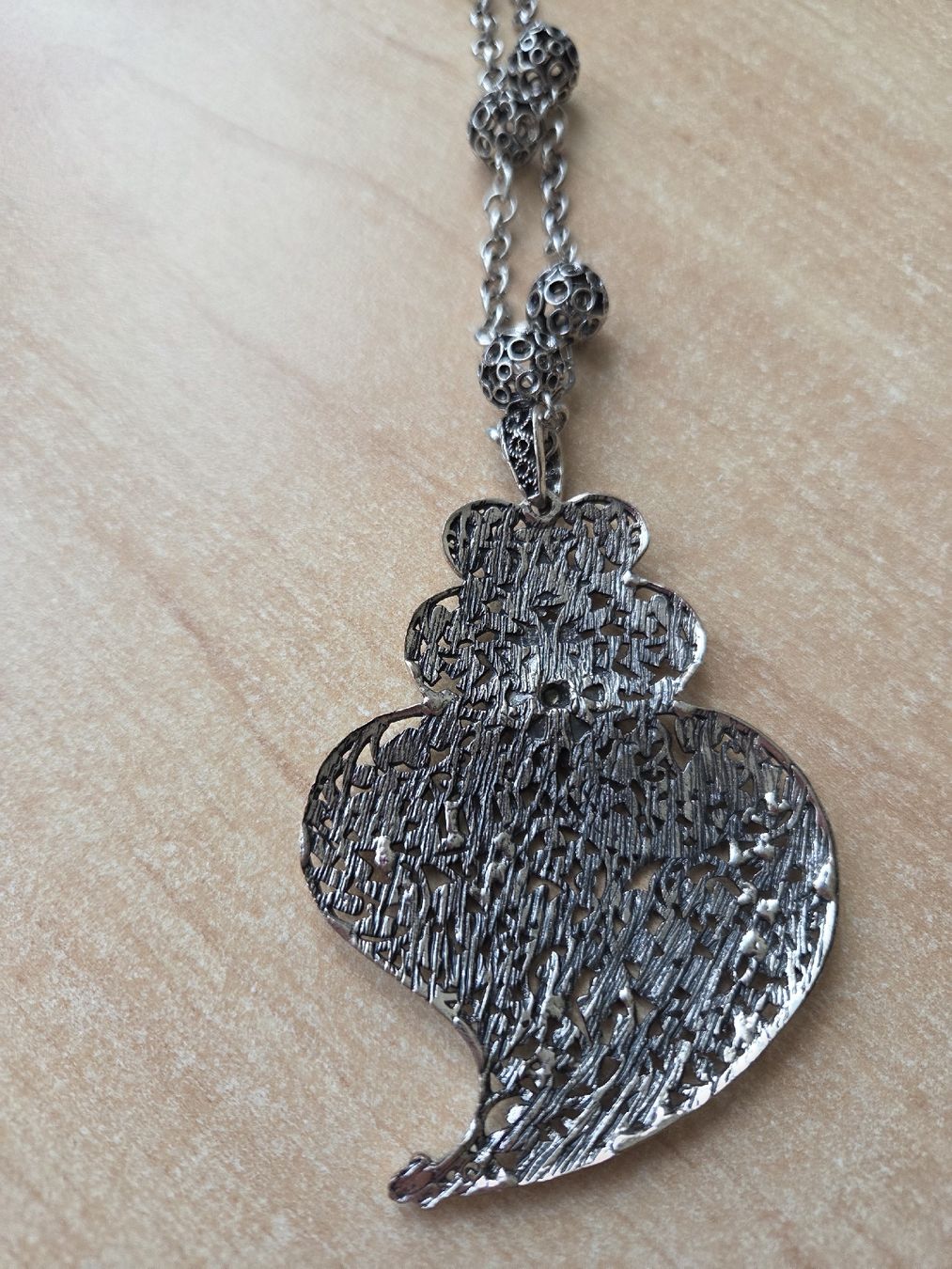 Catenine: Lange Metall Modeschmuck Kette ca 80cm – Usato da Winterthur venduto da katzen07 3
