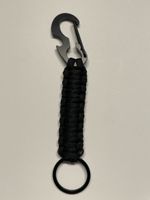 Schlüsselanhänger Karabiner Paracord schwarz 15 cm outdoor