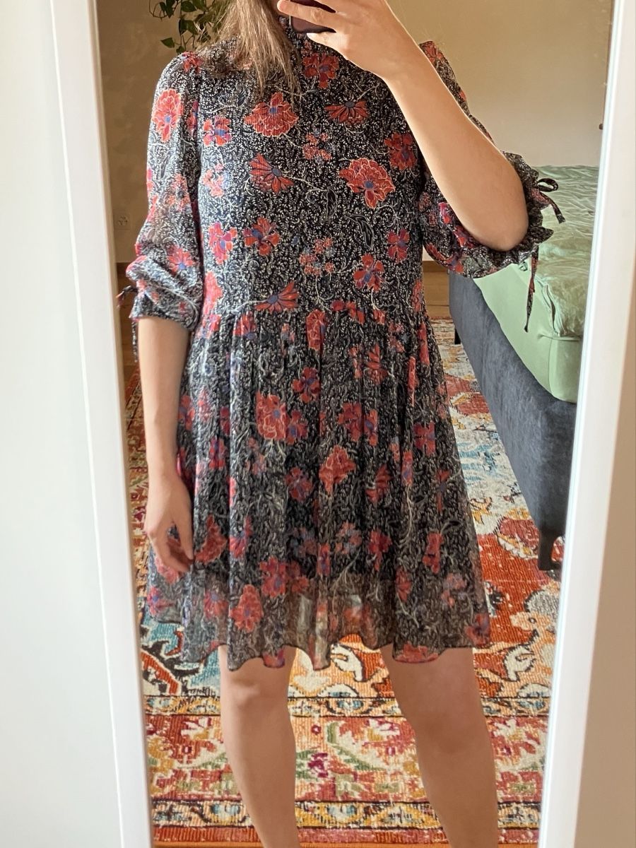 Nafnaf Vestiti: NAF NAF Kleid Gr. 34 mit Blumenmuster – Usato da frauenfeld venduto da Lahu8