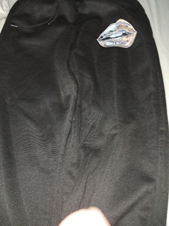 Jogginghose schwarz Lippen-Print Grösse XL neuwertig