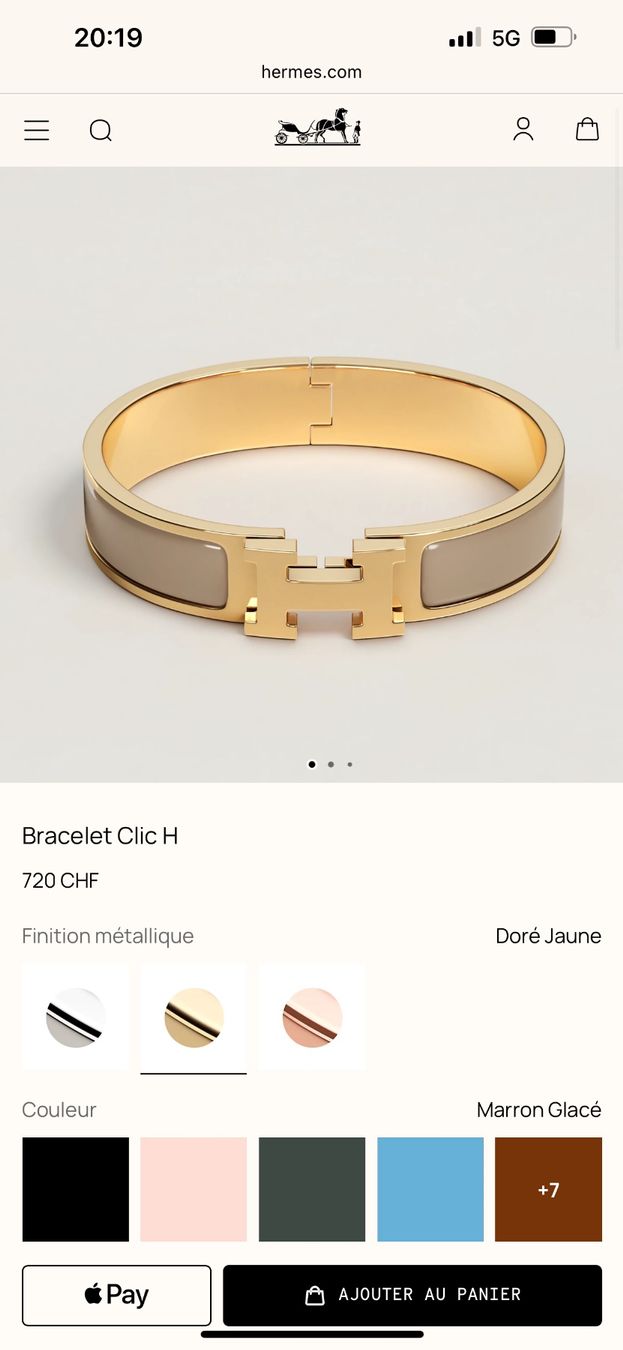 Hermès Armbänder & -reifen: Bracelet clique H Hermès – Neu (gemäss Beschreibung) aus Bassecourt von Bxt 4