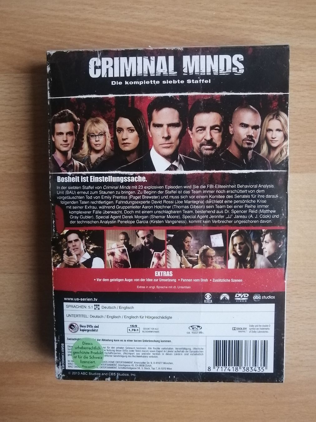 Tutti i DVDs: Criminal Minds - Die komplette 7. Staffel – Nuovo e nell'imballaggio originale da Hägendorf venduto da Fiooo 1