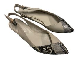 Vic Matié Slingpumps Snake Optik Flats beige 36 Leder