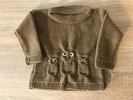 Kinder Pullover aus Merinowolle Handgestrickt