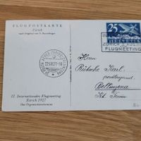 Luftpost Zürich - Bellinzona 1927 1er poste Aera
