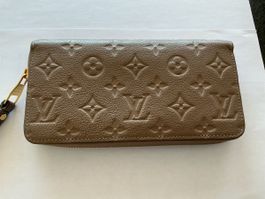 Louis Vuitton Geldbörse braun Leder Monogram mit Staubbeutel