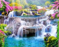 Diamond Painting Landschaft Wasser & Blumen-61-Exc-925
