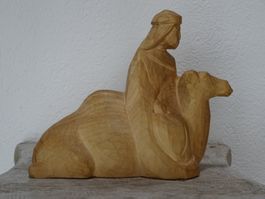 Hess Krippe / Kamel mit Reiter  -  H18cm  - NP515.00