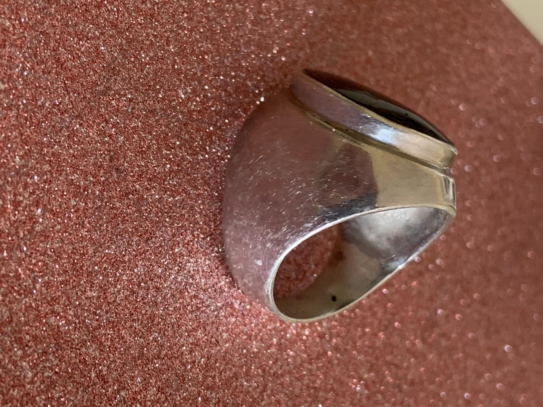 Onyx Anelli: Onyx-Ring oval fett 54 – Usato da Dittingen venduto da Bellevista 8