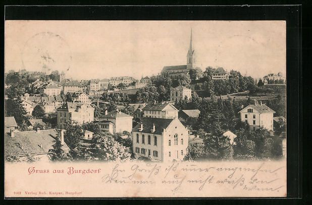 Ansichtskarten: AK Burgdorf, Teilansicht mit Kirche – Gebraucht aus Berlin von bartko-reher