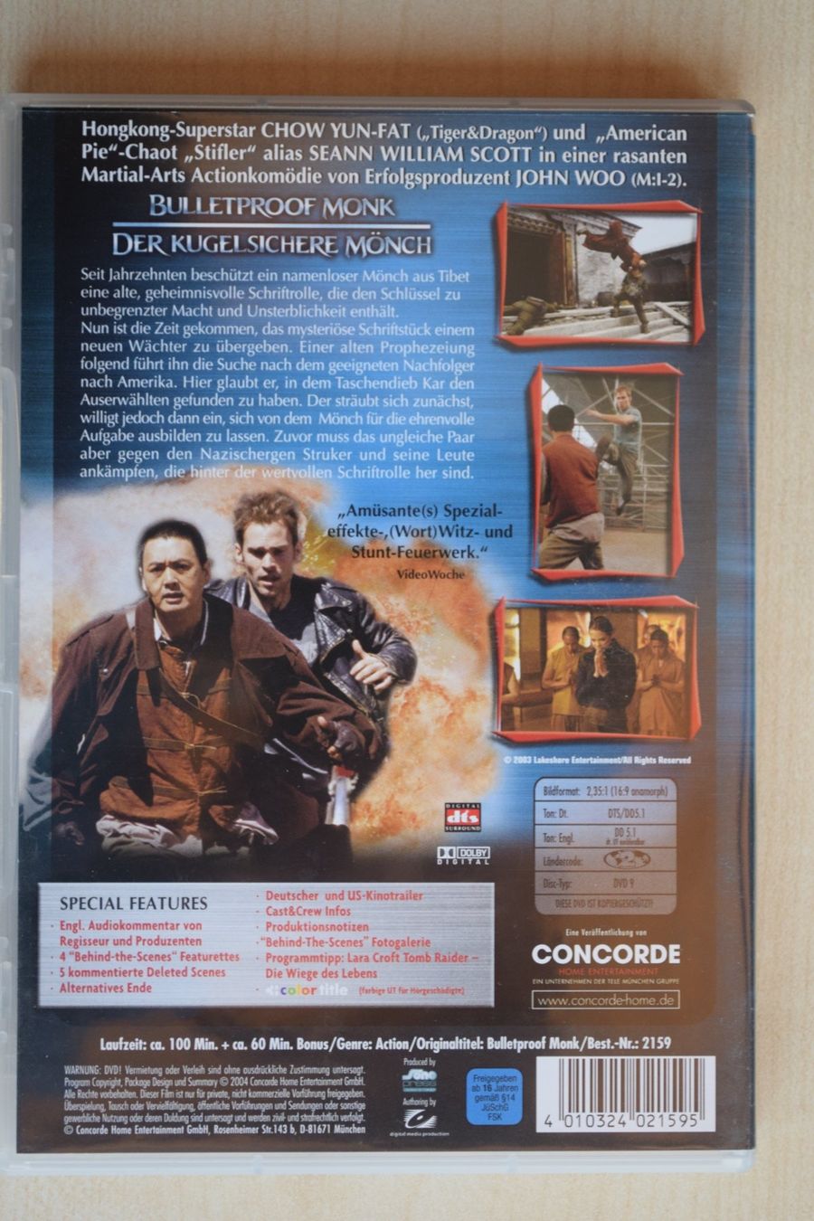 Tutti i DVDs: DER KUGELSICHERE MÖNCH (158) – Usato da Reutigen venduto da DONDON55 1