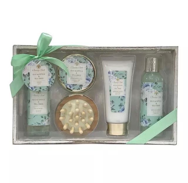 Altro per la cura del corpo: Bath Set Beauty Bath Eukalyptus & Tea Tree Set, 5-teilig – Nuovo e nell'imballaggio originale da Basel venduto da Seifehuesli