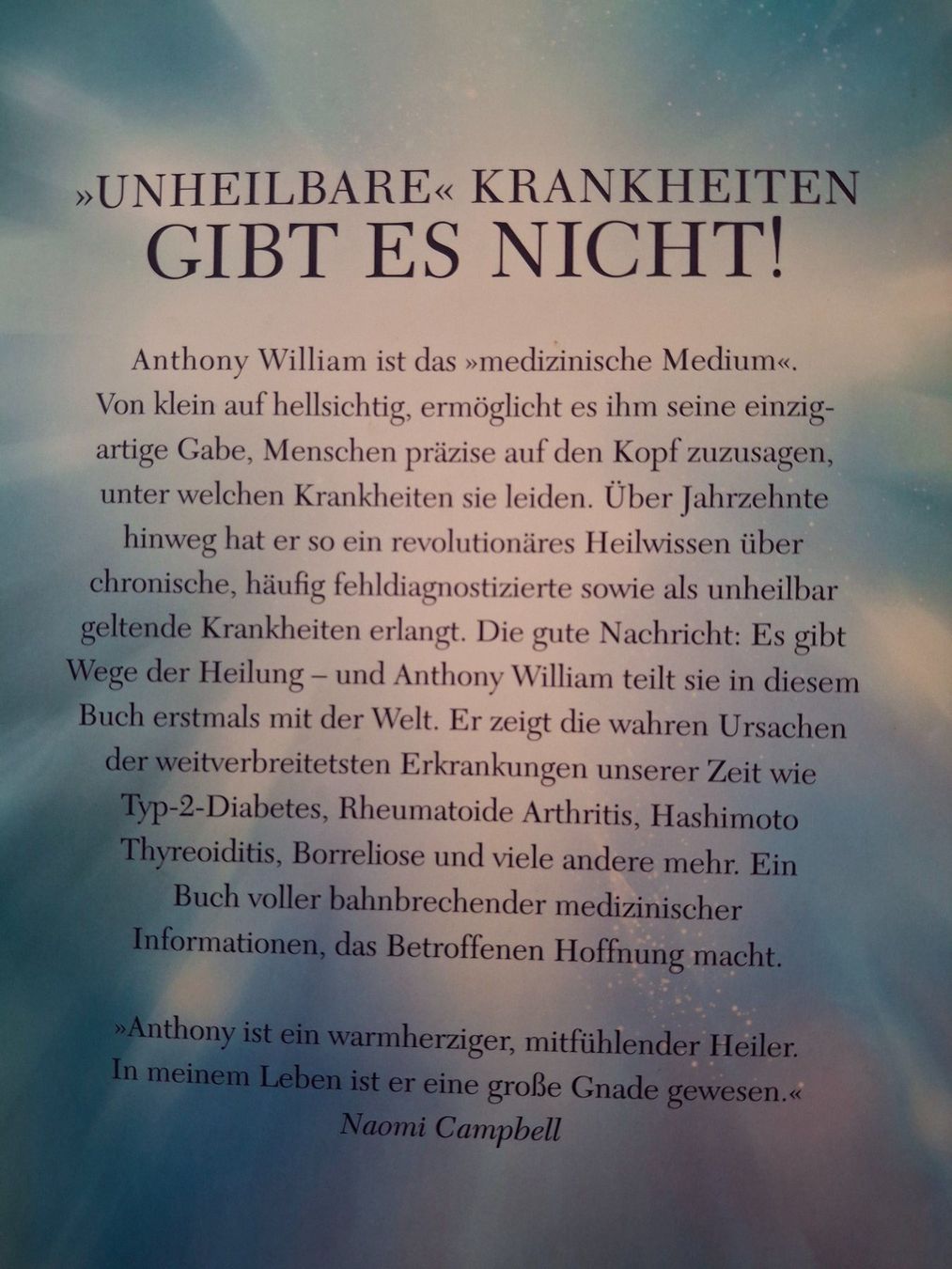 Libri: Mediale Medizin - Anthony William – Usato da Courlevon venduto da Eiscool 1