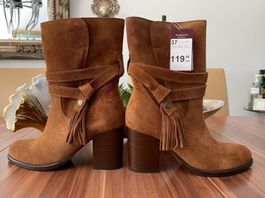NEU. Roberto Santi Stiefeletten Wildleder
