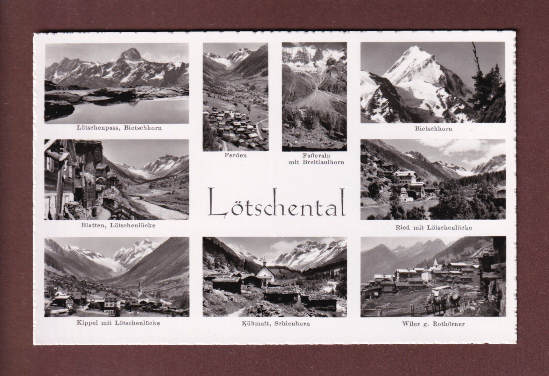 Cartoline postali: LÖTSCHENTAL - 9 Bilder – Usato da Pully venduto da nicecards-shop
