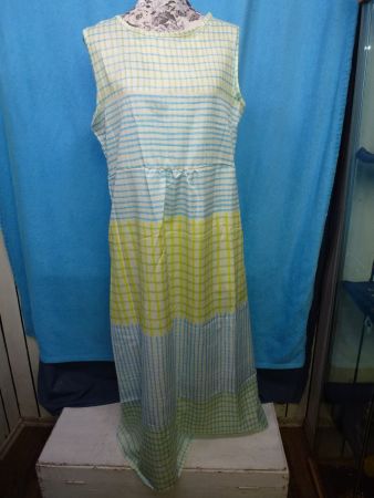 MAXIKLEID OHNE ARM LANGE FORM GR M KARIERT SOMMER LEICHT
