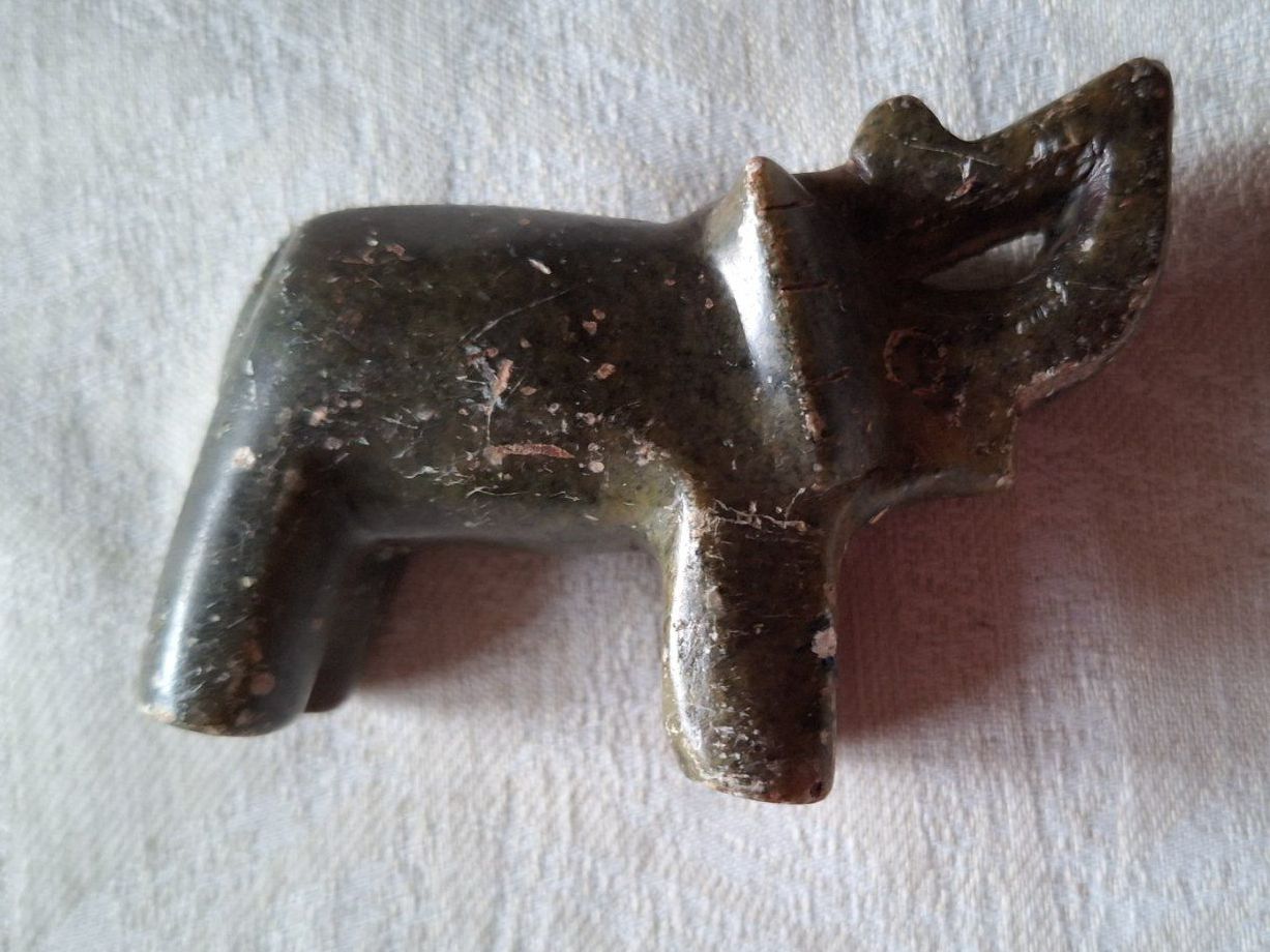 Figuren: Steinfiguren, Elefant und Nashorn  9,5cm u. 7,5cm – Gebraucht aus Dornach von majo8689 3