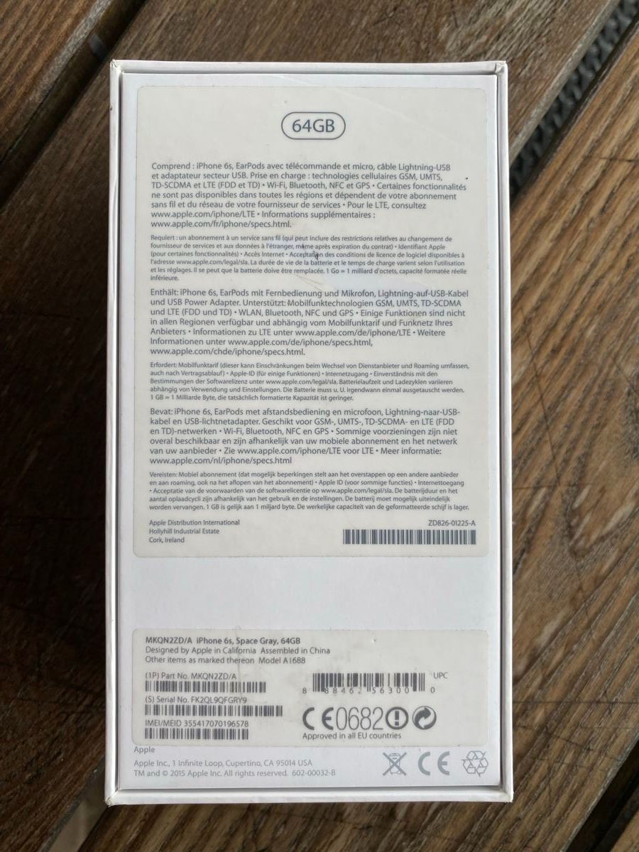 Apple Telefoni cellulari / Smartphones: Apple iPhone 6s, 100% Akku, 64GB, Space Gray – Usato da Schmitten FR venduto da mausi034 4