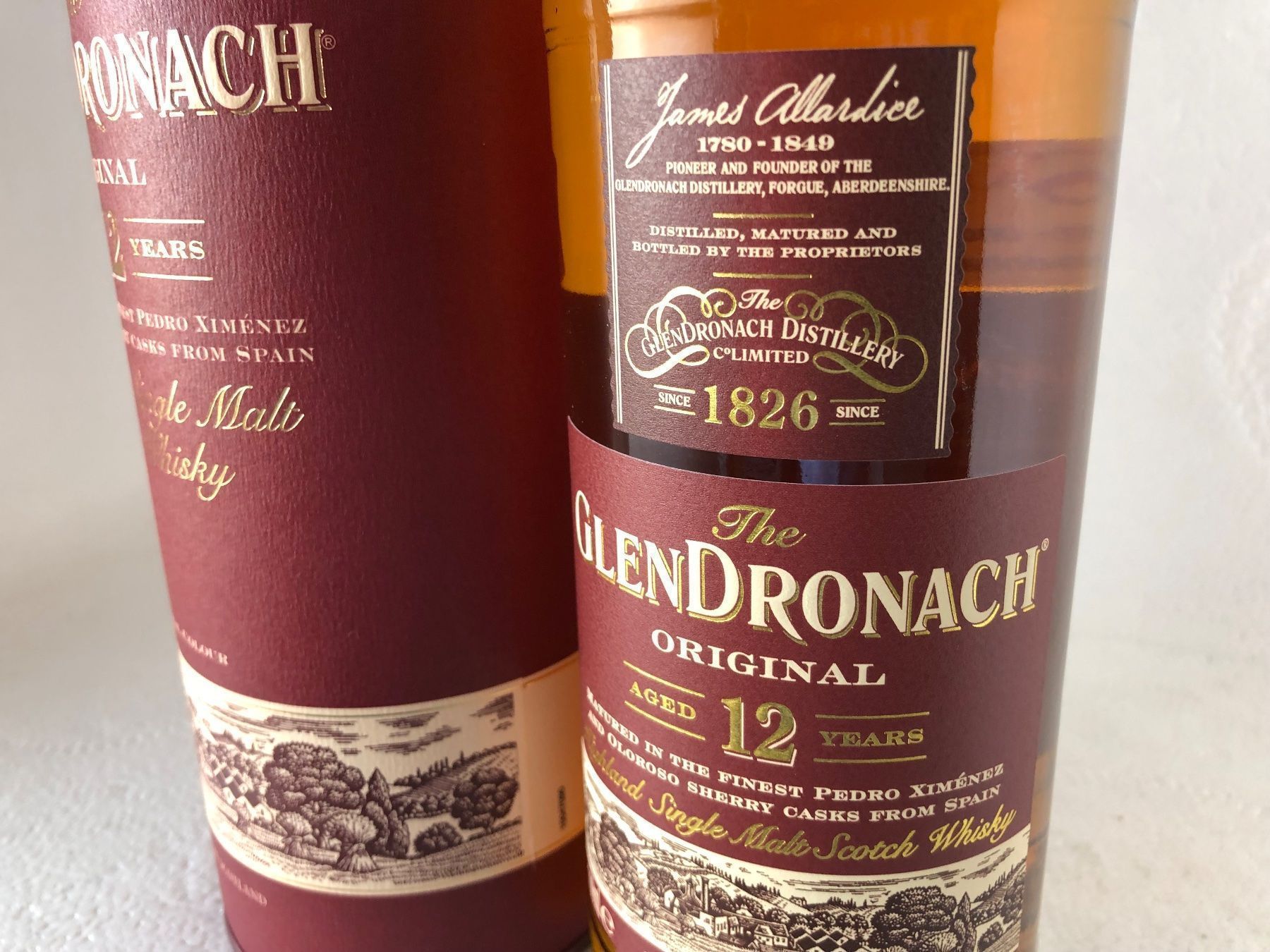 Bevande alcoliche: Glendronach Original Pedro-Ximenez & Sherry Cask 12 J. 43% – Nuovo e nell'imballaggio originale da Wöschnau venduto da Vinsale 1