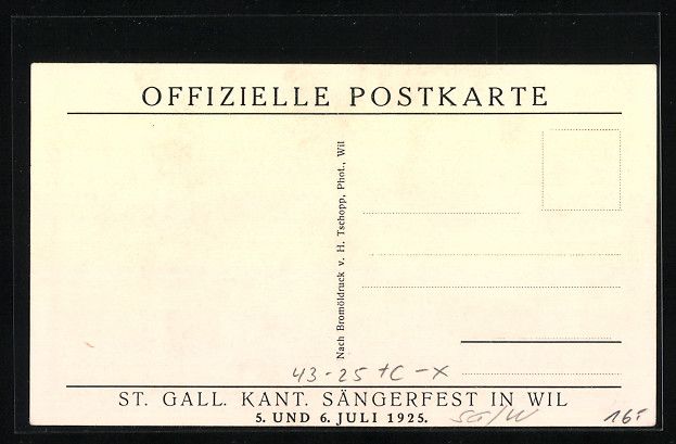 Cartes postales: Wil, St. Gallisches Kantonal-Sängerfest – D'occasion à Berlin par bartko-reher 1