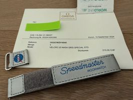 Omega graues Speedmaster Moonwatch VELCRO®‑Armband