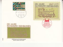 Vignette 125 Jahre Schweizer Eisenbahnen 1972