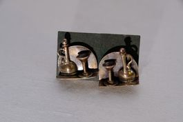 Silber 925 Ohrstecker/Anstecker - Sterling Regal Getränk -e