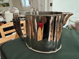 Blechkanne landhausstil mit horngriff guter Zustand