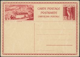 1929 - Bildpostkarte - Postauto - Furka Pass - ungebraucht *